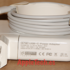 Adaptador de corriente Apple USB-C 87 W para MacBook Pro de 15