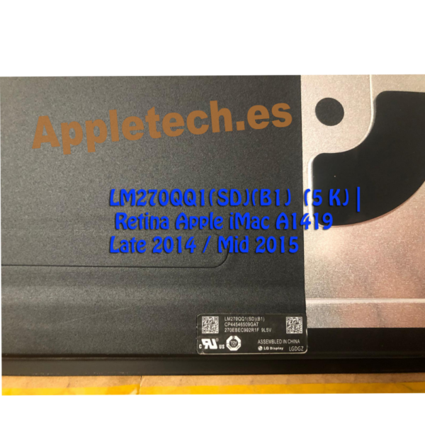 Pantalla LCD Retina 5K de repuesto para iMac 27" A1419 LCD LM270QQ1 (SD)(B1) original - Imagen 2