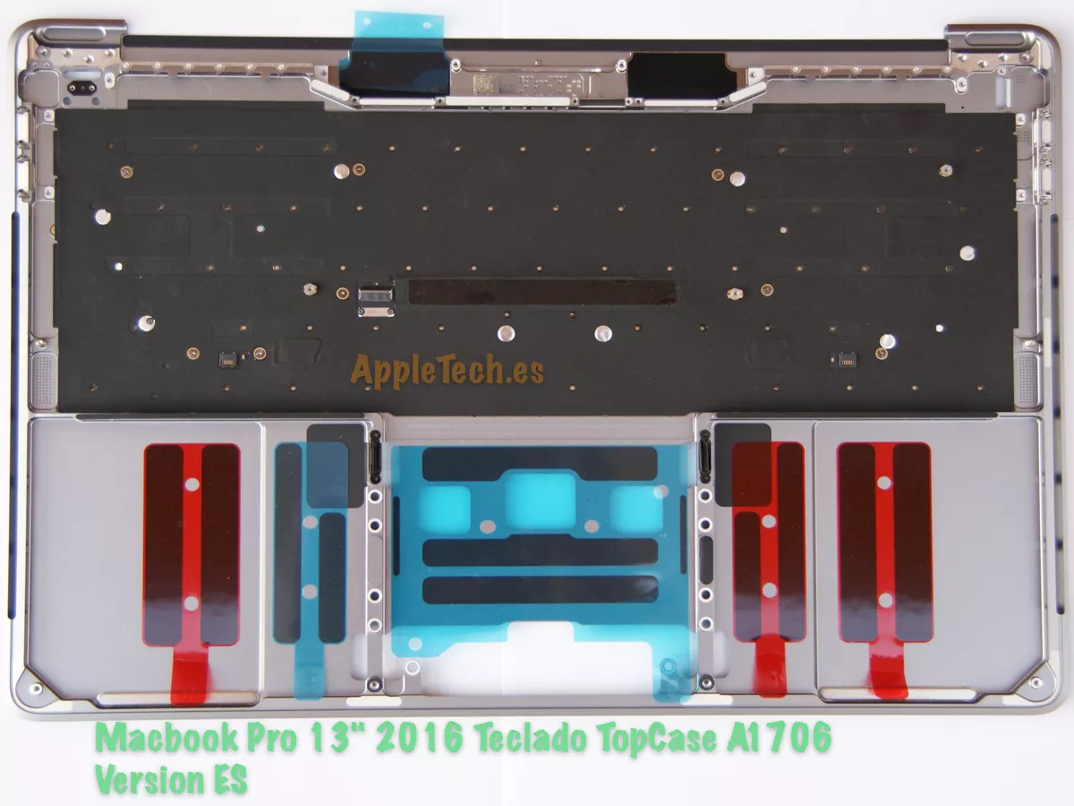 TopCase Reposamuñecas para Apple MacBook Pro 13 “A1706 A1708 ORIGINAL Color Plata Silver