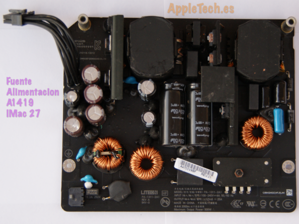 FUENTE DE ALIMENTACION IMAC 27" Retina 5K 2012 HASTA 2017 Model: PA-1311-2A