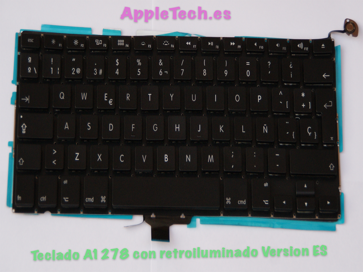 Garganta selva Arriesgado Teclado retroiluminado para MacBook Pro 13" A1278 Version ES - Recambios  para Apple