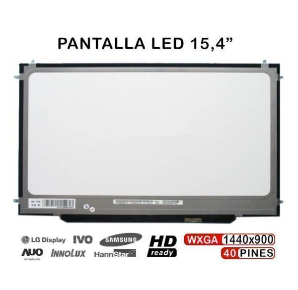 PANTALLA LED PARA APPLE MACBOOK PRO A1286 N154C6-L04 LP154WP3 LP154WP4 Resolución: WXGA+ (1440x900)