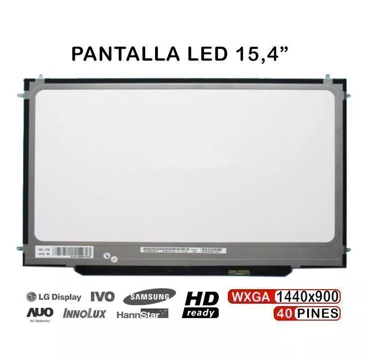 PANTALLA LED PARA APPLE MACBOOK PRO A1286 N154C6-L04 LP154WP3 LP154WP4 Resolución: WXGA+ (1440×900)