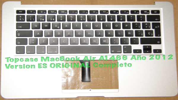 Teclado de aluminio parte superior MacBook Air 13 model 2012 COMPLETO ORIGINAL