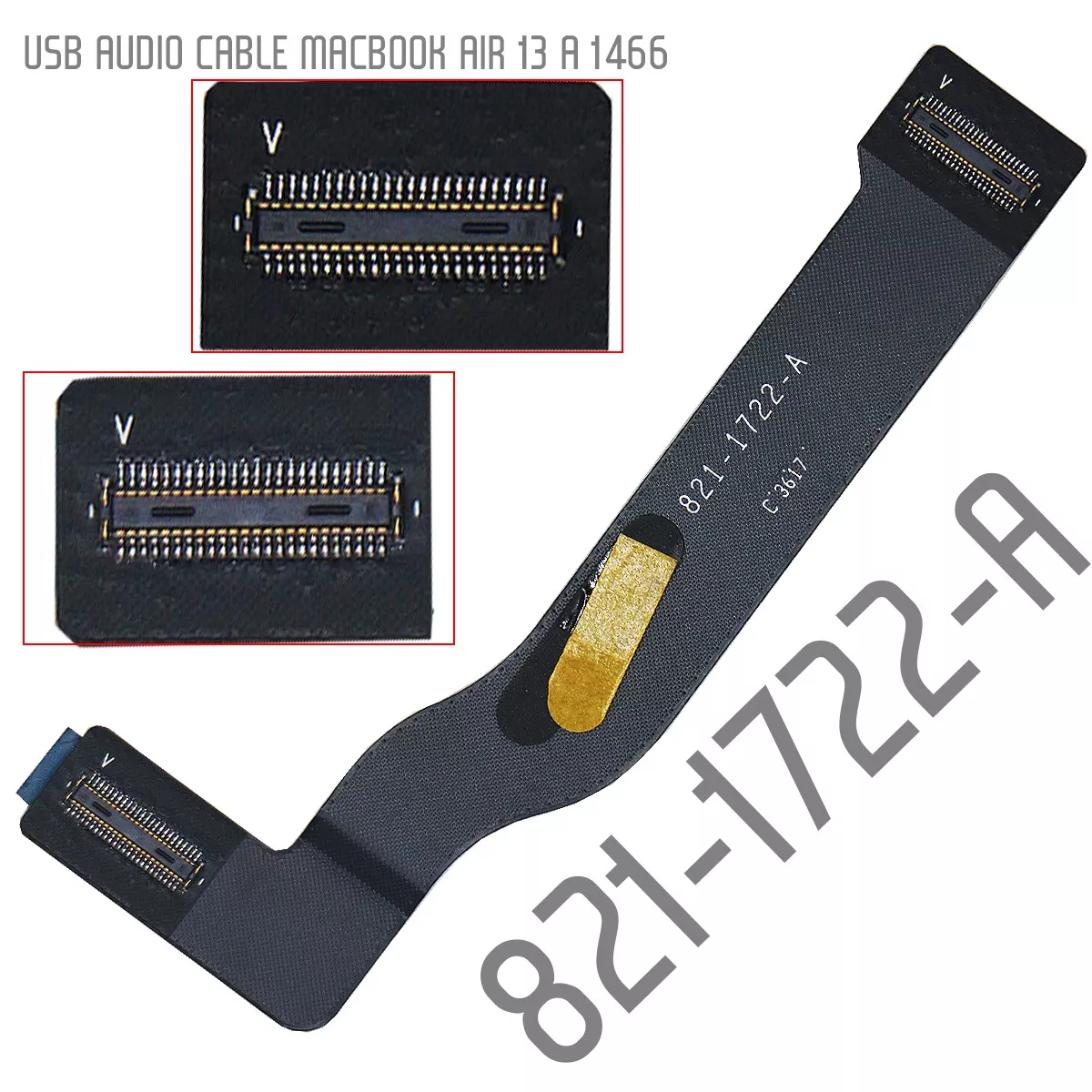 Para Apple MacBook Air 13 A1466 Audio DC Board I/O Flex Cable 2013-15 821-1722-A