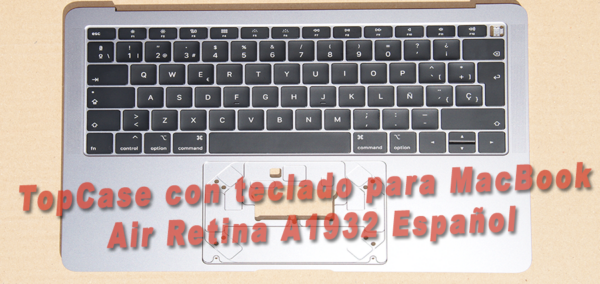 Kit Completo Topcase+Trackpad gris Panel táctil A1932 con Cable flexible 2018/2019