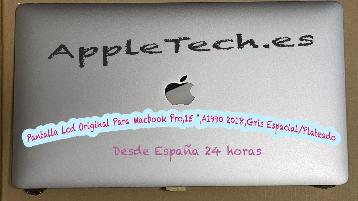PANTALLA COMPLETA DE 15.4″ PARA PORTÁTIL APPLE MACBOOK PRO 15 A1990 (2018 2019) COLOR GRIS ESPACIAL