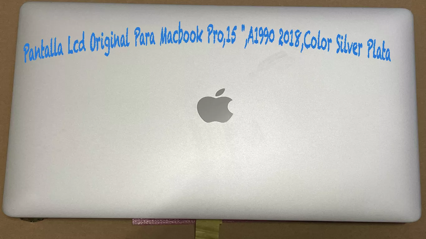 PANTALLA COMPLETA DE 15.4″ PARA PORTÁTIL APPLE MACBOOK PRO 15 A1990 (2018 2019) COLOR SILVER PLATA