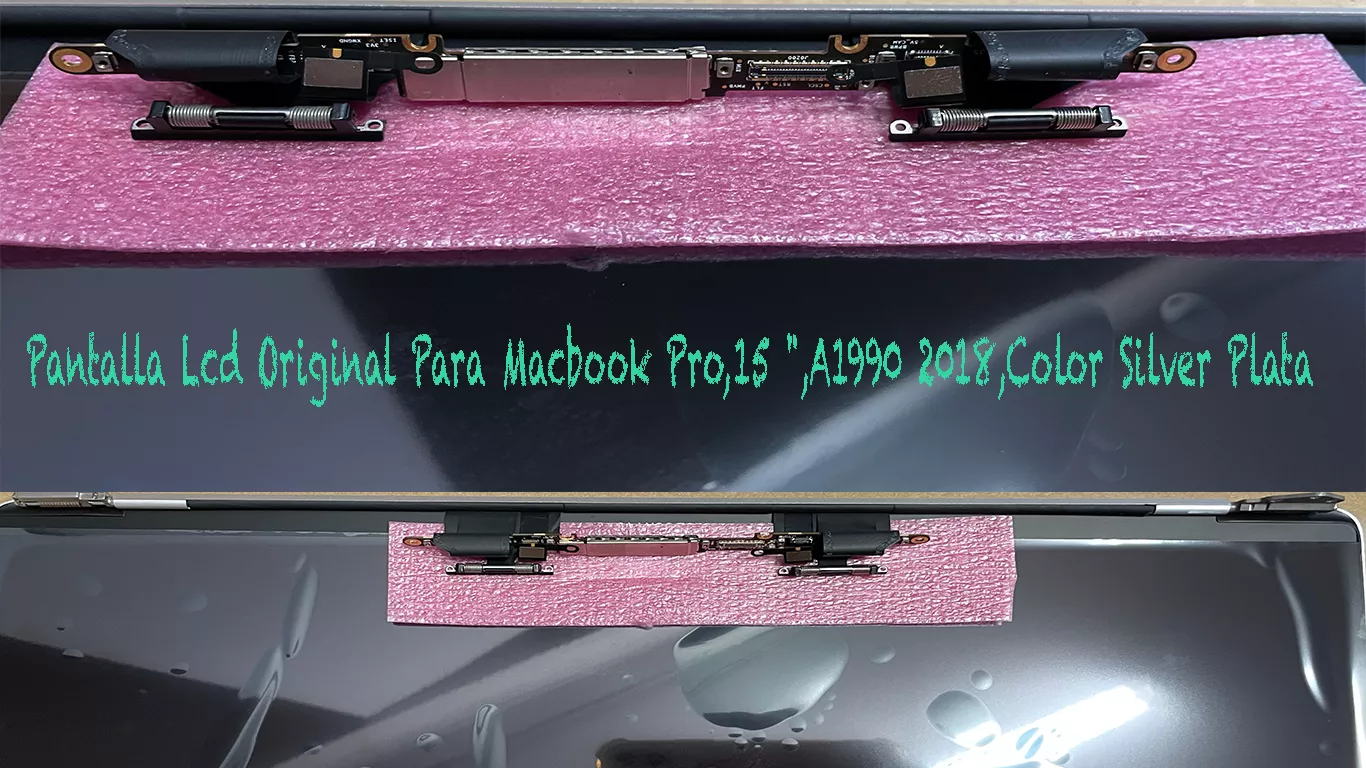 PANTALLA COMPLETA DE 15.4″ PARA PORTÁTIL APPLE MACBOOK PRO 15 A1990 (2018 2019) COLOR SILVER PLATA