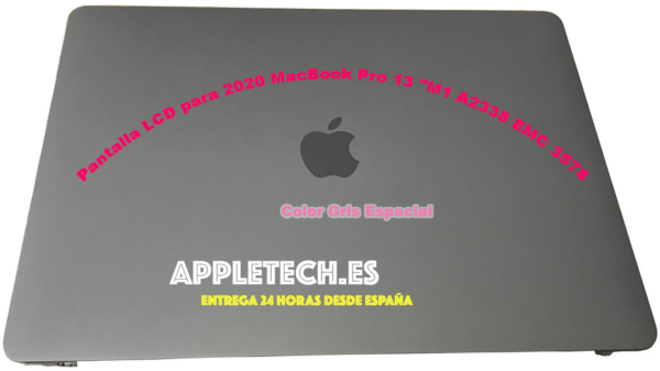 Pantalla LCD para 2020 MacBook Pro 13 "M1 A2338 EMC 3578 Gris Espacial o Plata - Imagen 3
