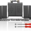 Batería a1964 para MacBook Pro 13" EMC 3214 3358 Mid 2018 2019 A1989