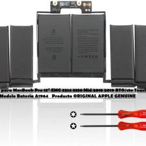 Batería a1964 para MacBook Pro 13" EMC 3214 3358 Mid 2018 2019 A1989
