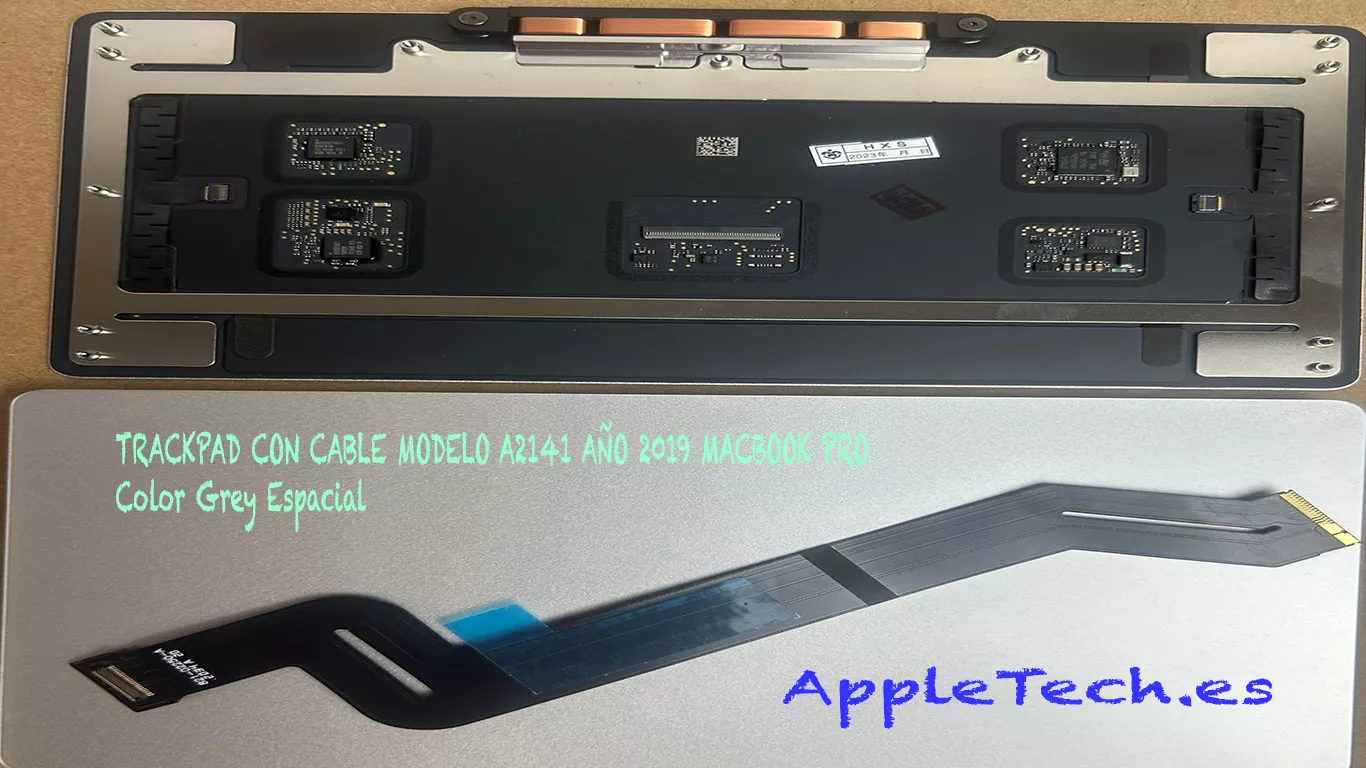 A2141 Trackpad con cable para MacBook Pro 16 ” Touch Bar 2019 año (Gris Espacial) Space Grey